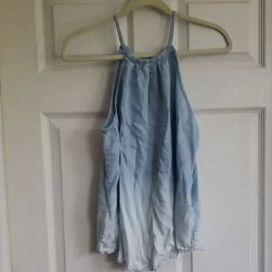 Blue Rain Sky Blue Strappy Top